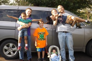 Steven and the boys before we leave for GWL.